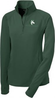 Sport-Tek Ladies Sport-Wick Stretch 1/2-Zip Pullover, Forest Green
